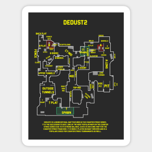 T-Shirt Csgo dedust 2 map Sticker